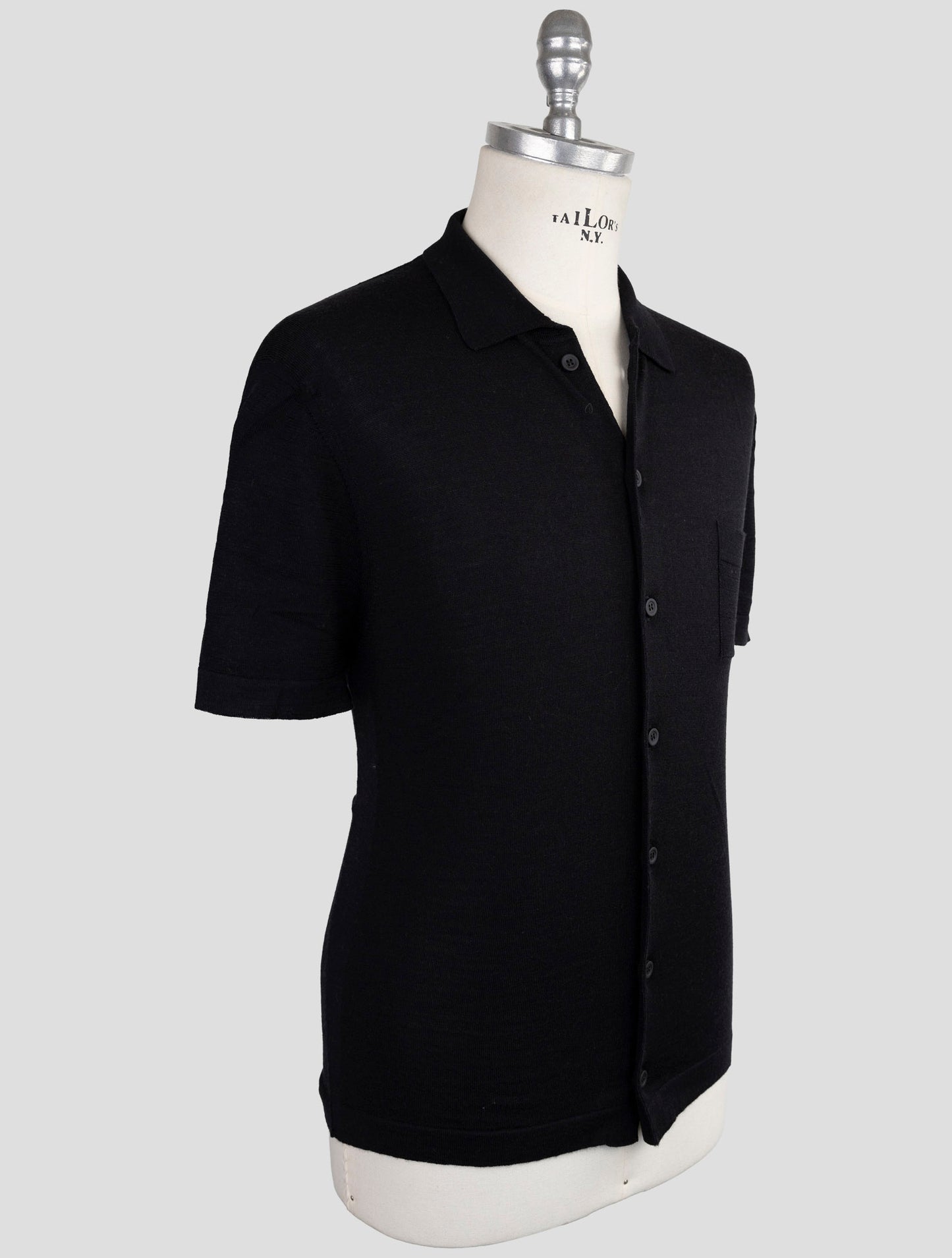 Kiton Knt Blue Virgin Wool Shirt