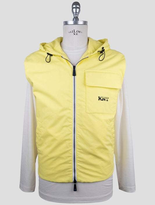 Kiton Knt Yellow Cotton Coat Gilet