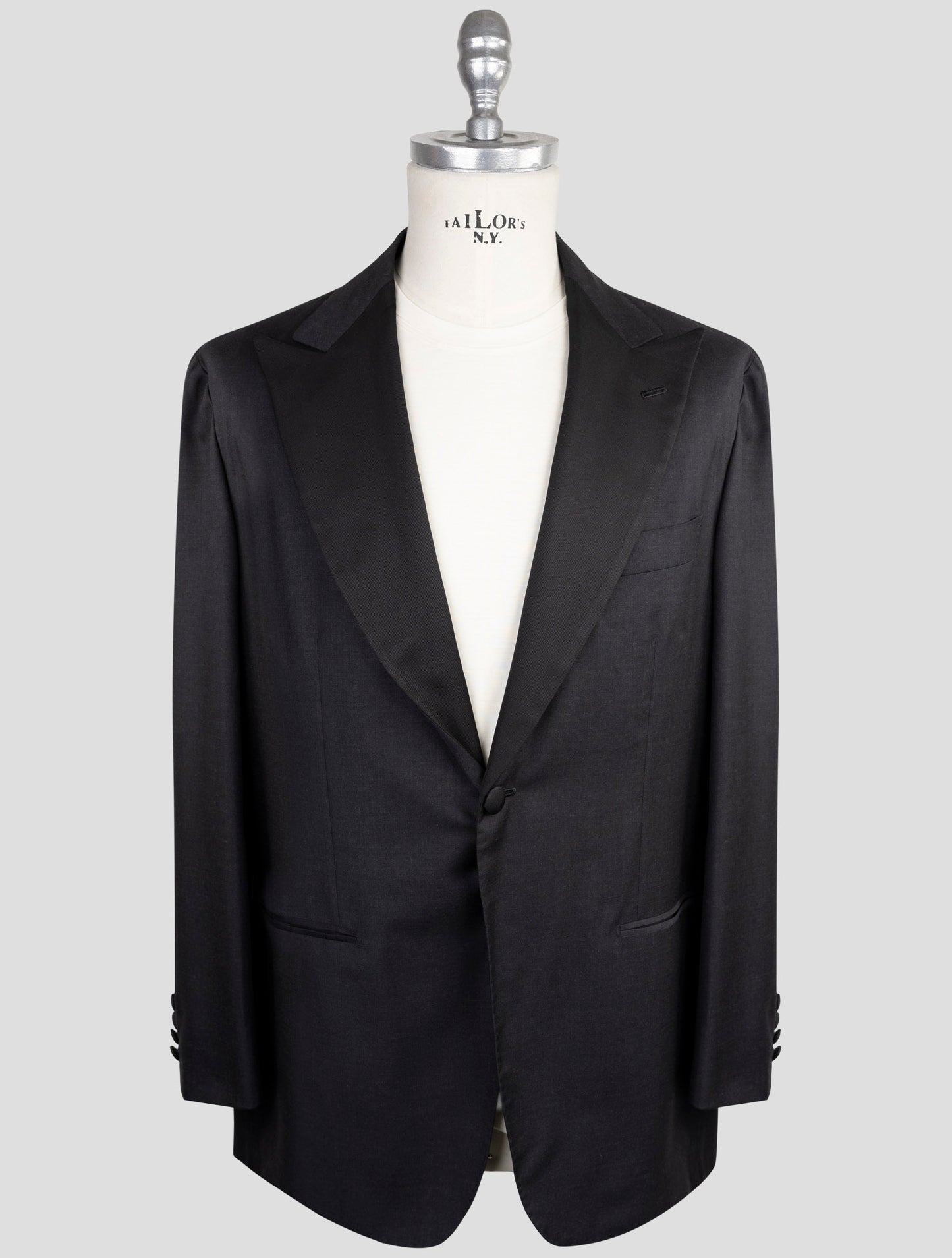 Kiton Knt Black  Wool Blazer