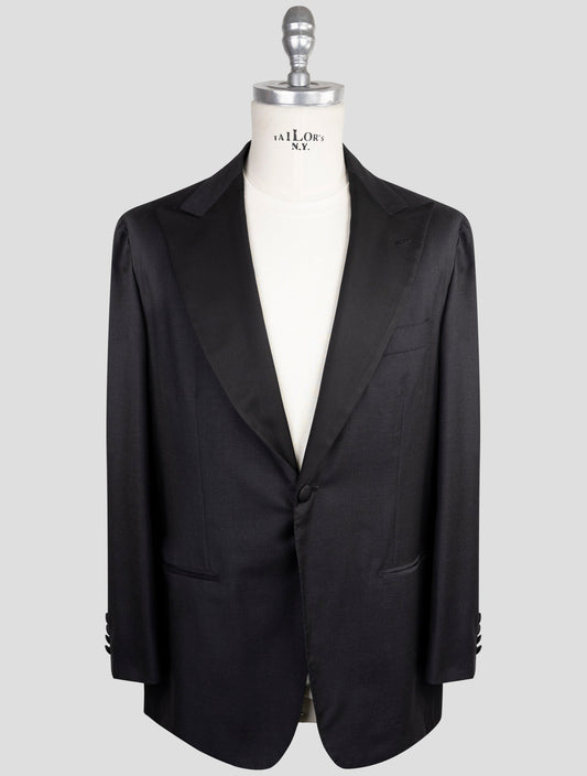 Kiton Knt Black  Wool Blazer