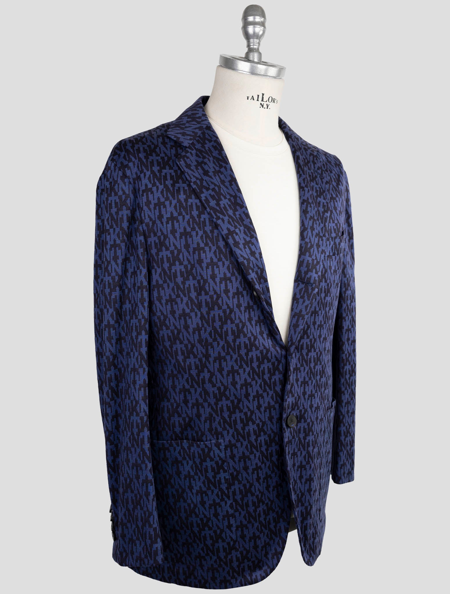 Kiton Knt Blue Cotton Cashmere Pa Blazer