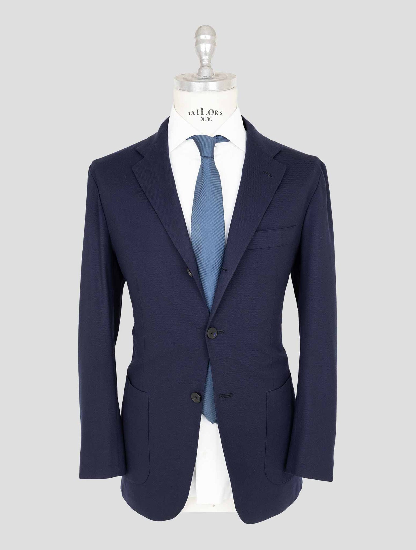 Kiton Knt Blue Virgin Wool Ea Suit