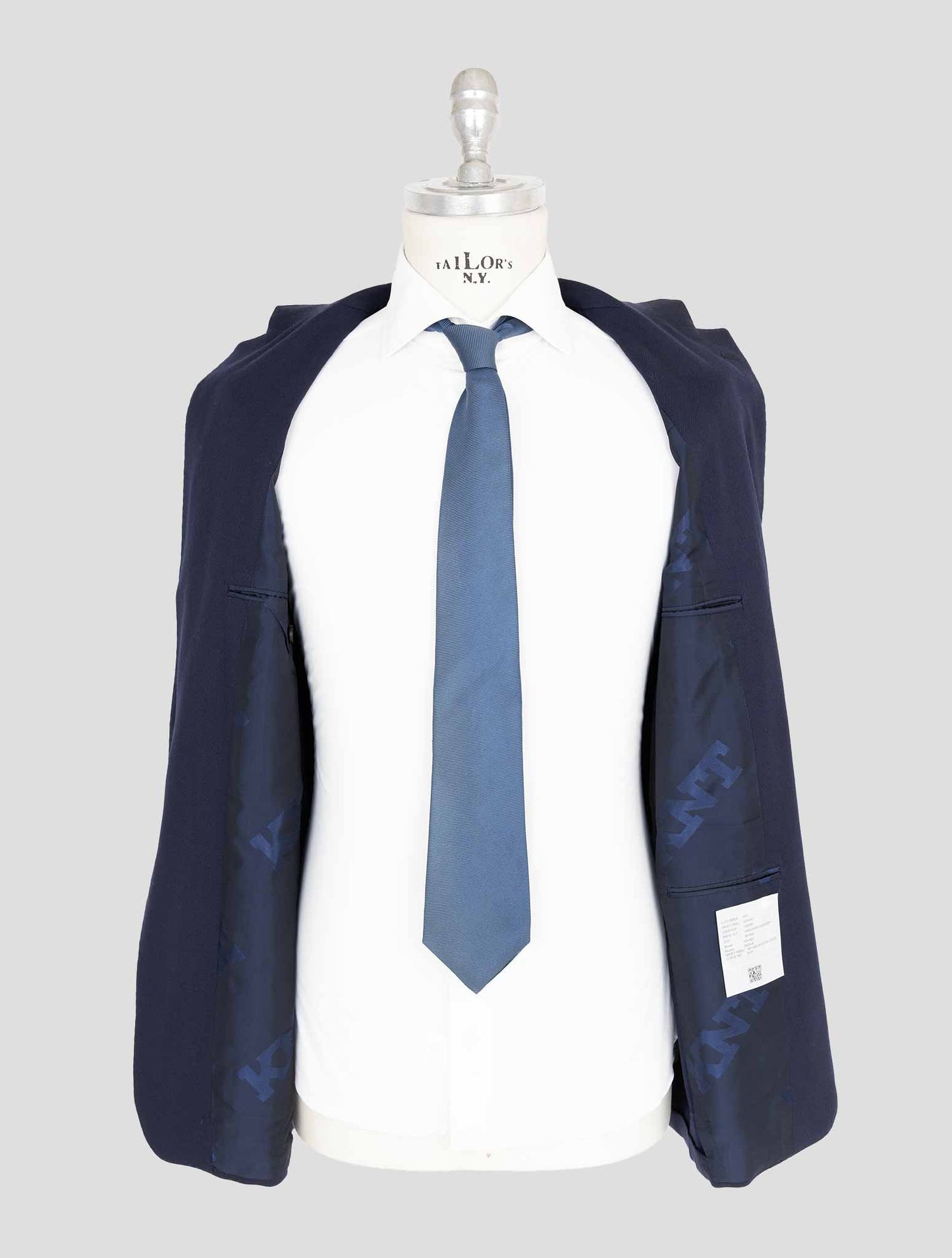 Kiton Knt Blue Virgin Wool Ea Suit