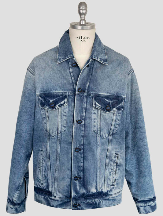 Kiton Knt Denim Cotton Ea Coat