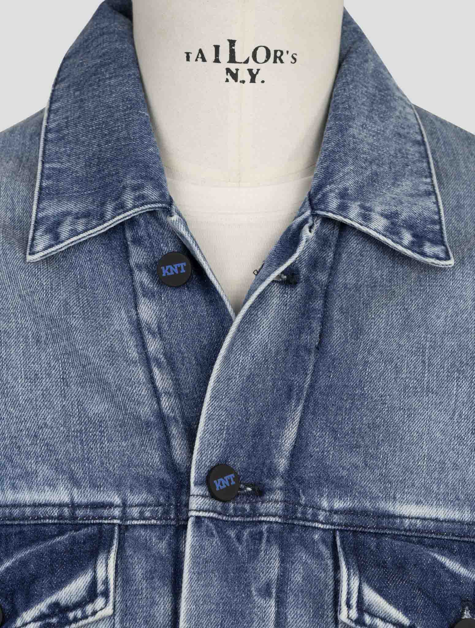 Kiton Knt Denim Cotton Ea Coat
