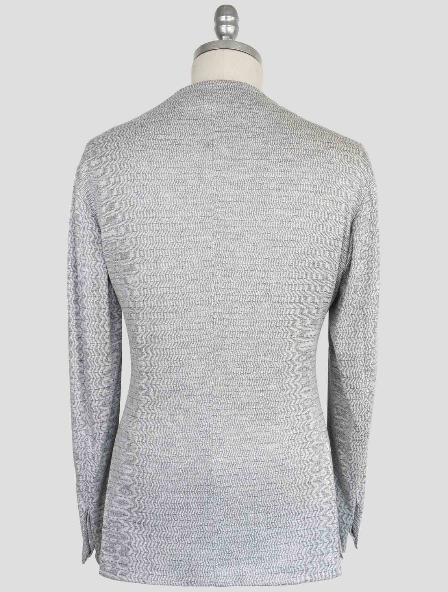 Kiton Knt Gray Cotton Cashmere Pa Blazers