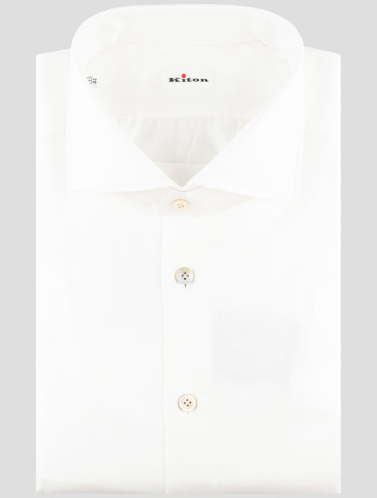 Kiton White Cotton Shirt
