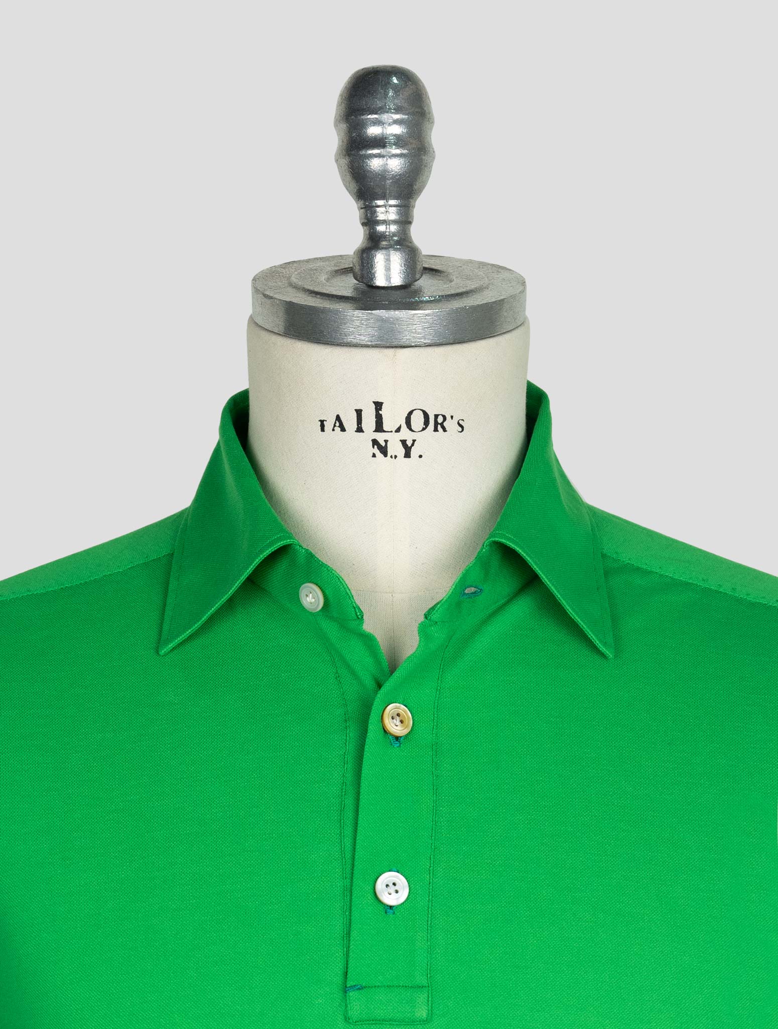 Kiton Green Cotton Polo