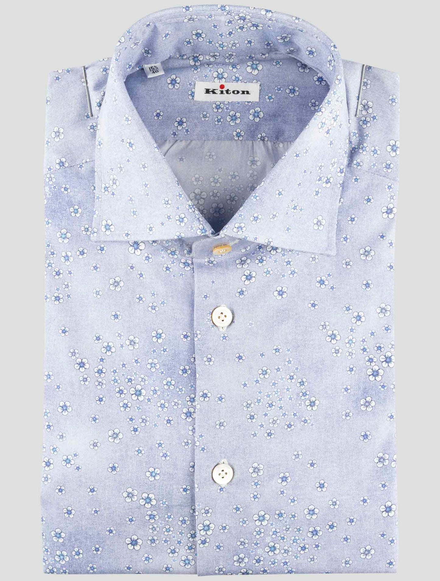 Kiton Light Blue Cotton Shirt