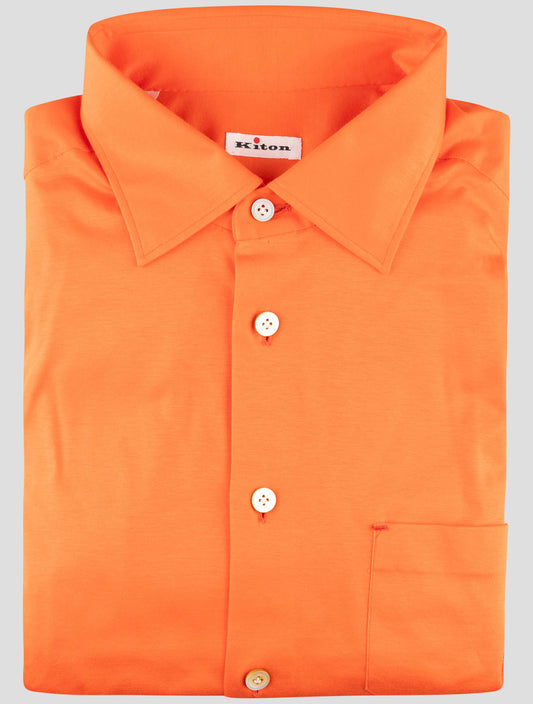 Kiton Orange Cotton Shirt