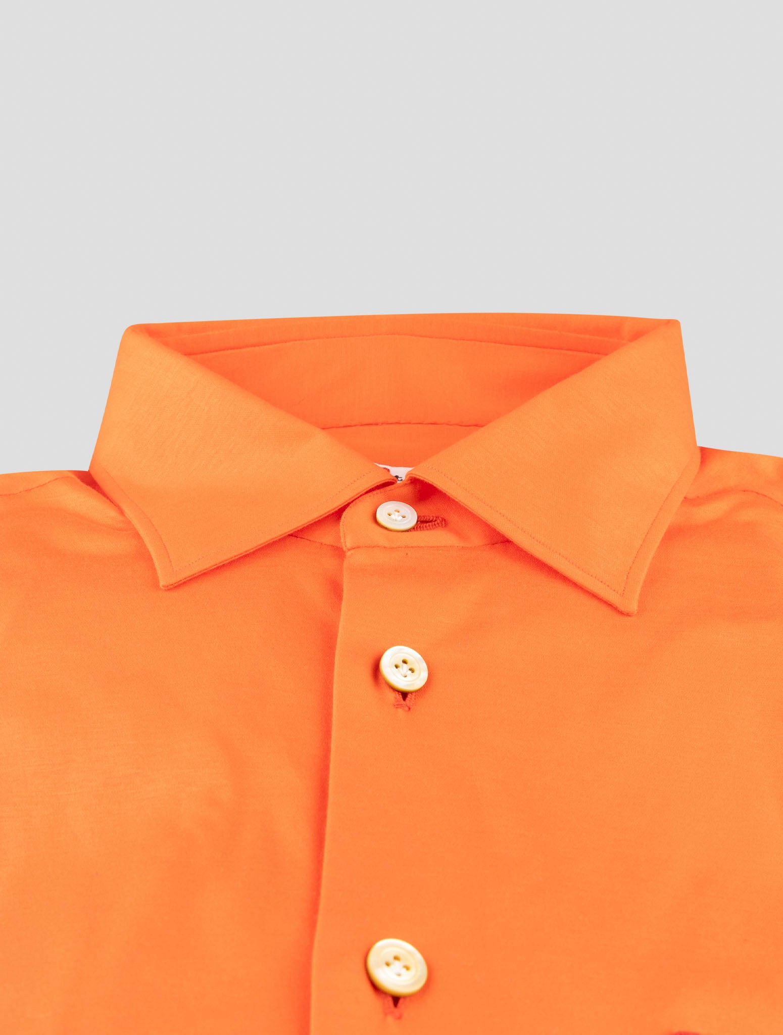Kiton Orange Cotton Shirt