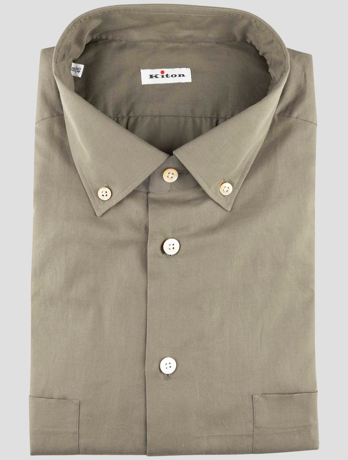Kiton Green Cotton Shirt