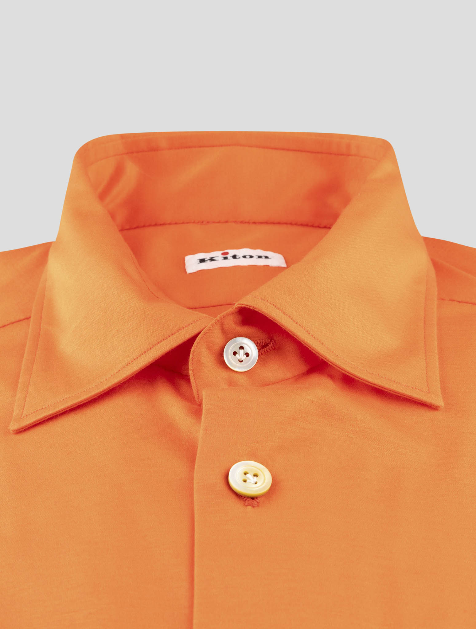 Kiton Orange Cotton Shirt