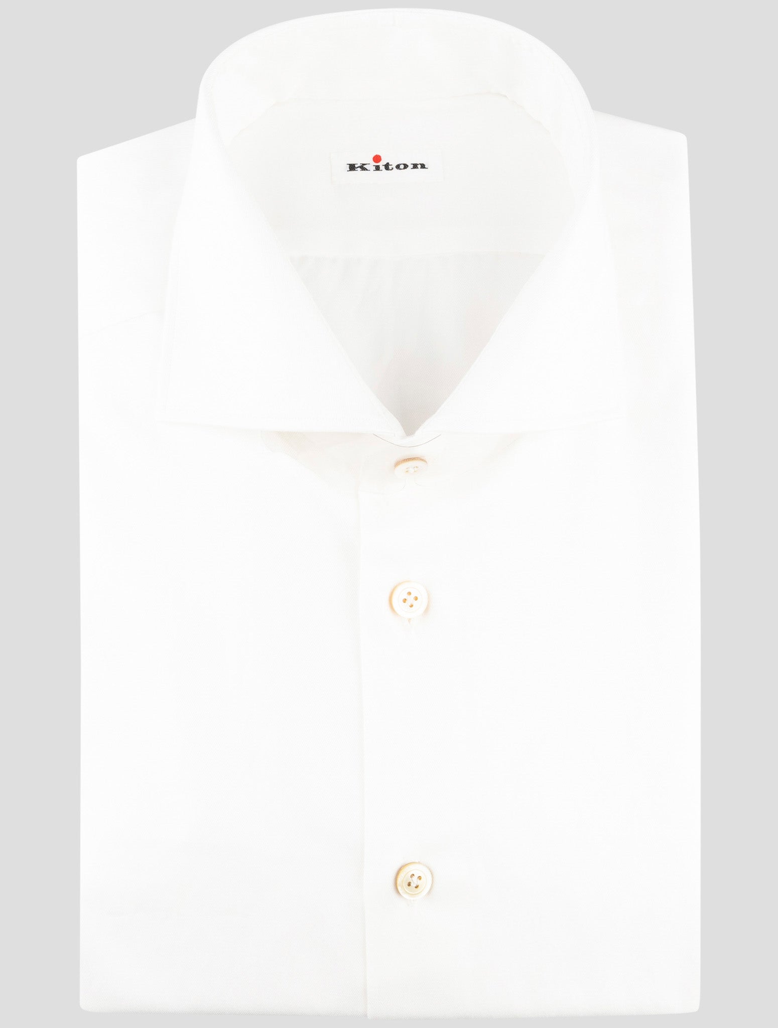 Kiton White Cotton Shirt