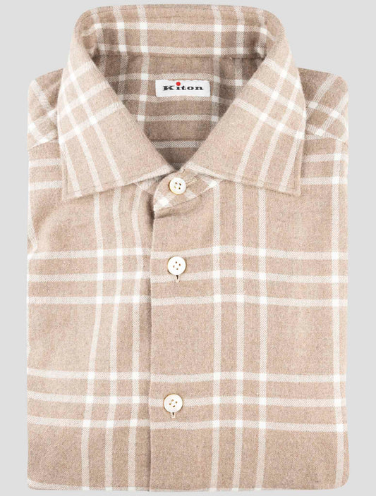 Kiton Brown Cotton Shirt