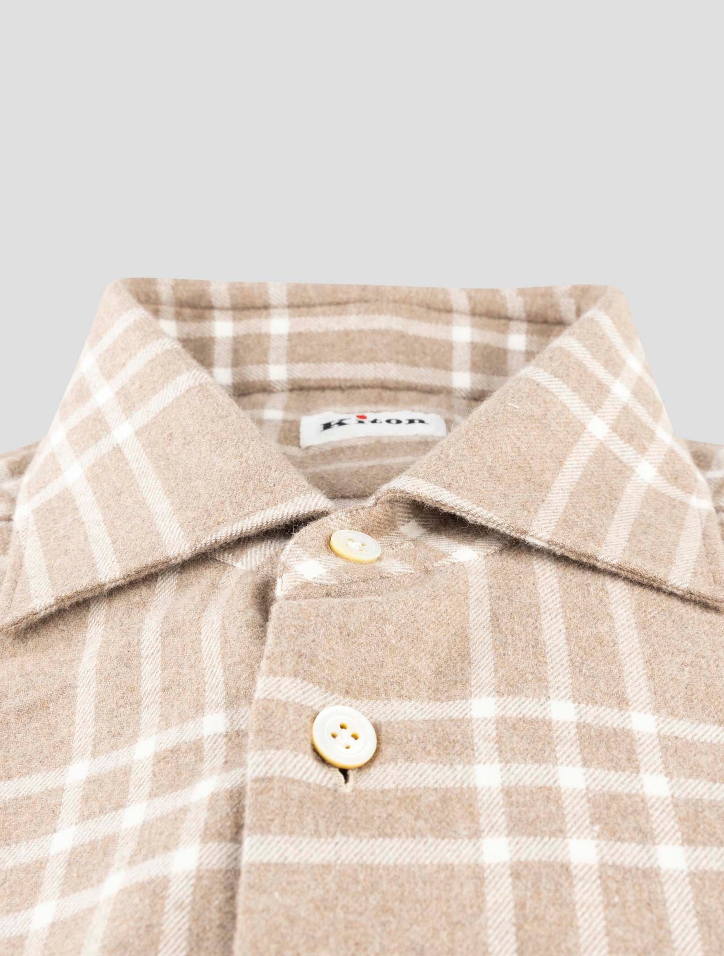 Kiton Brown Cotton Shirt