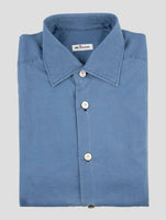 Kiton Blue Cotton Shirt