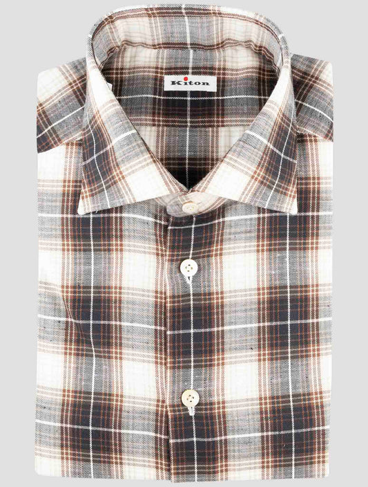 Kiton Multicolor Cotton Shirt