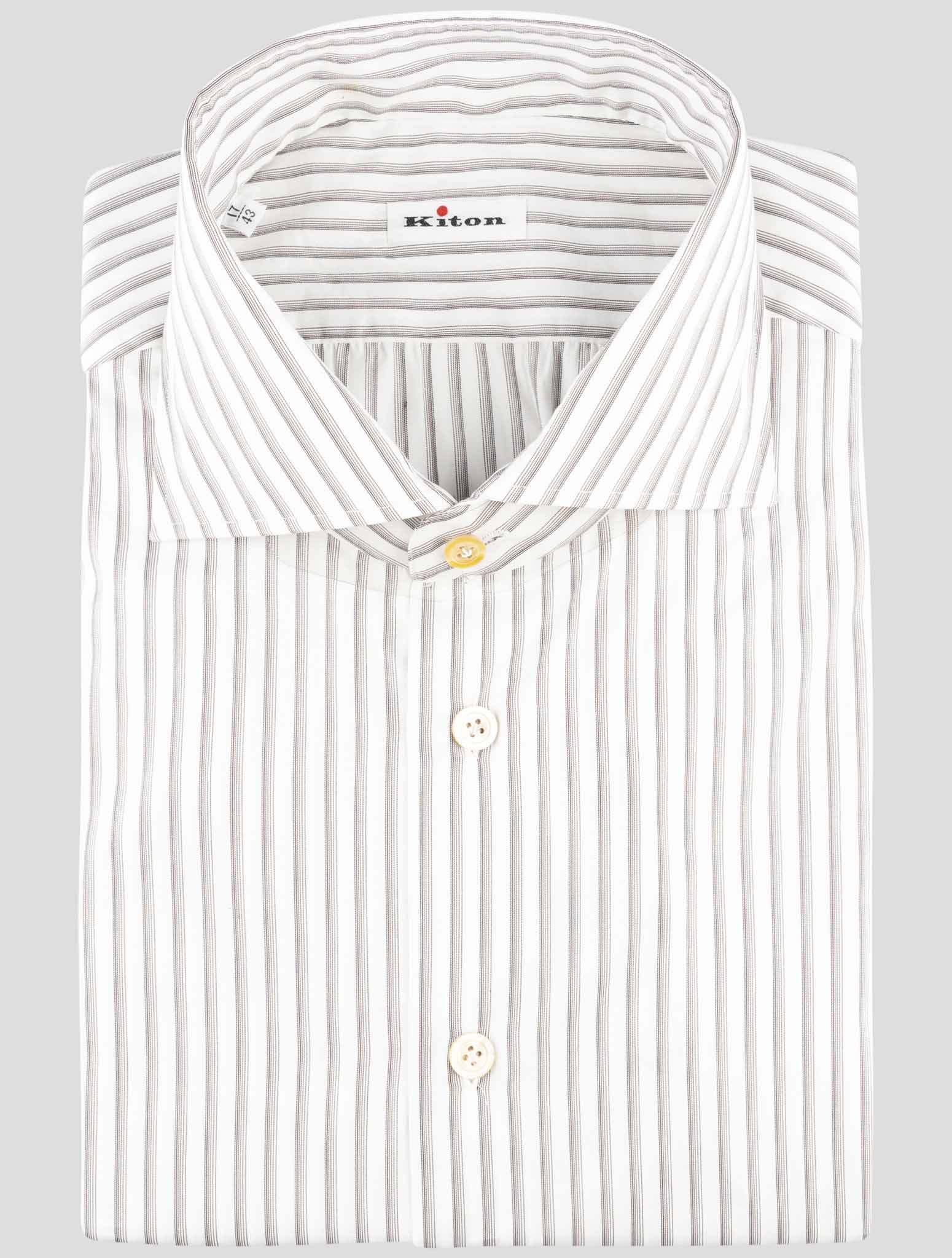 Kiton White Cotton Shirt