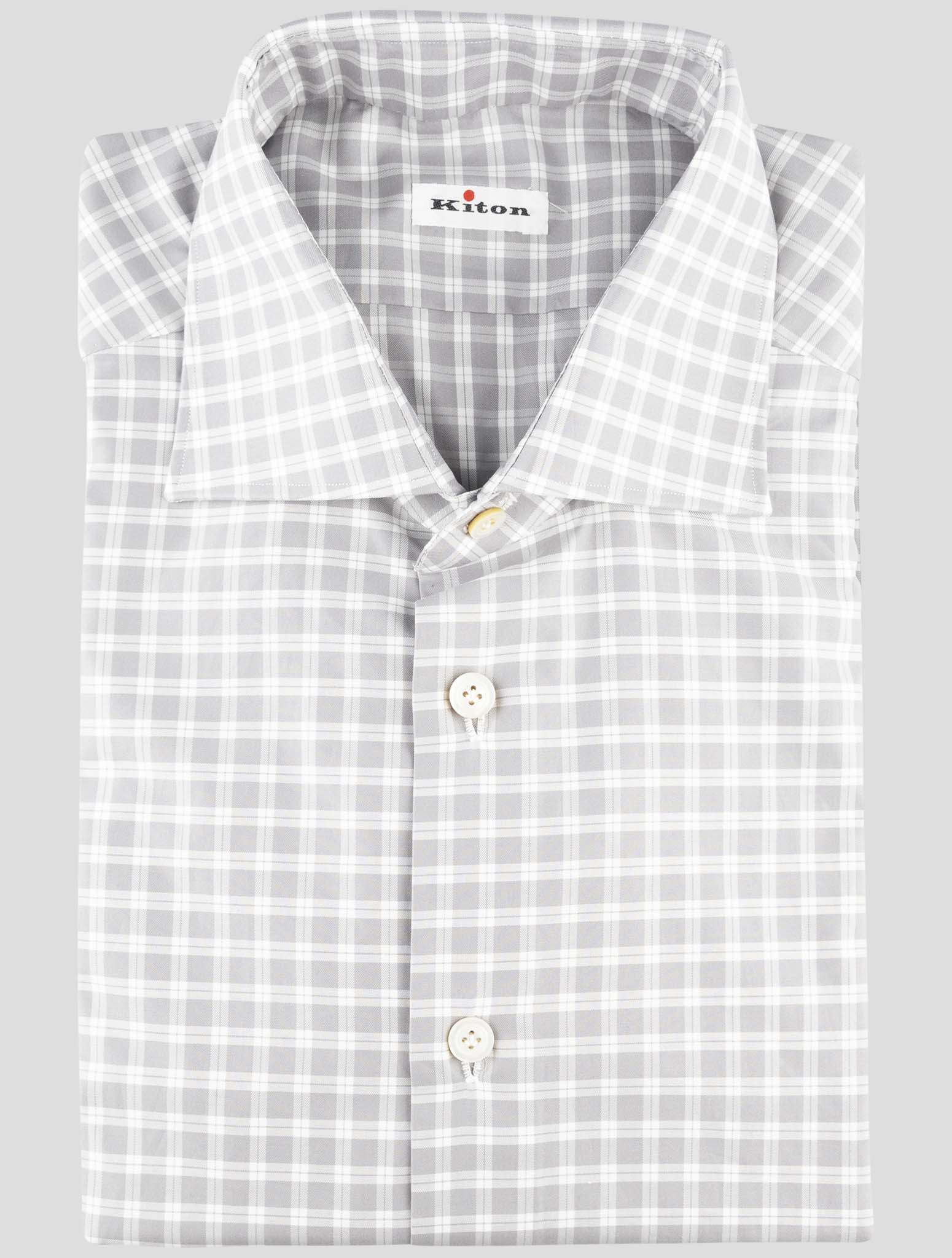 Kiton Gray Cotton Shirt