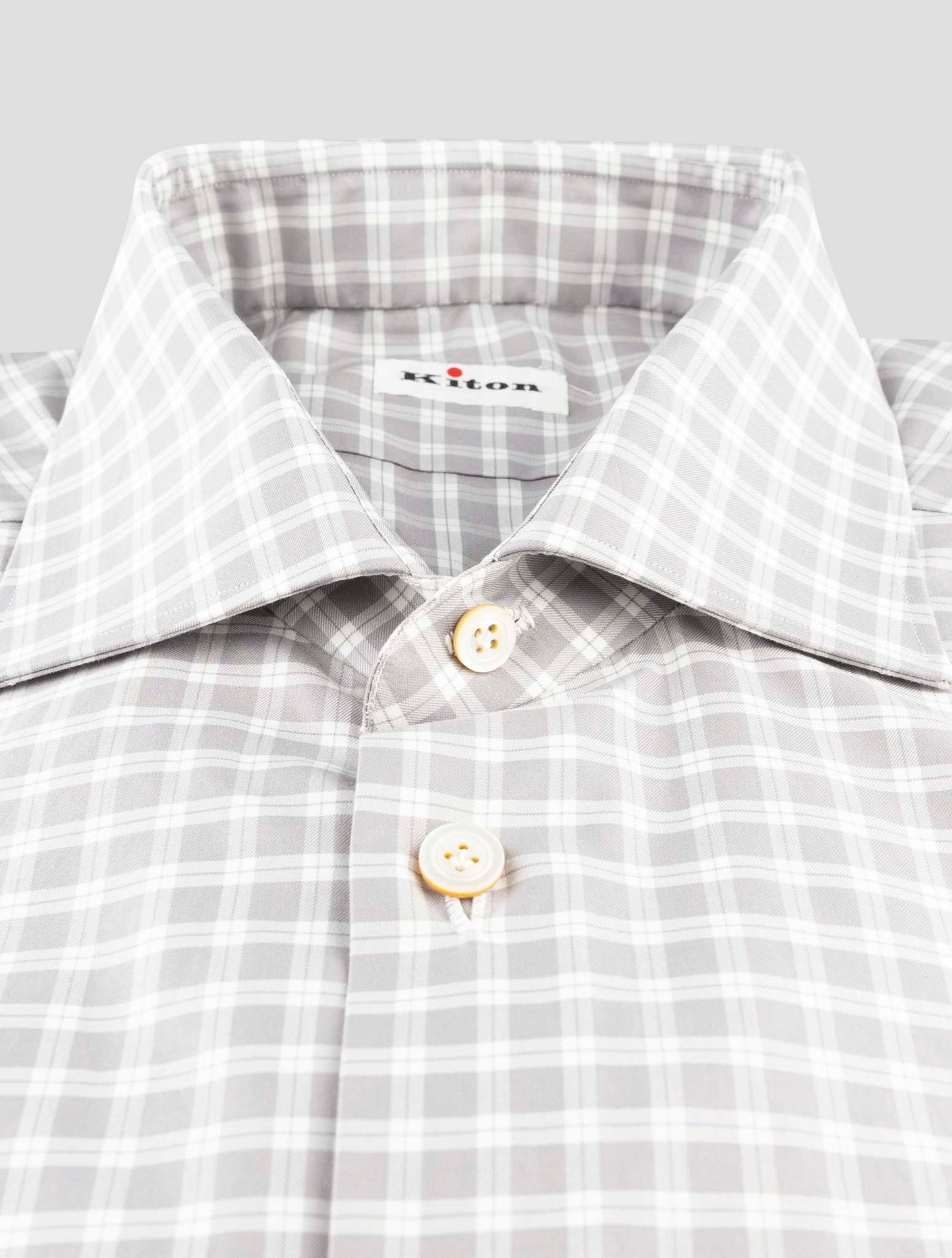 Kiton Gray Cotton Shirt