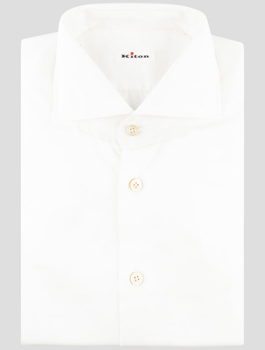 Kiton White Cotton Shirt