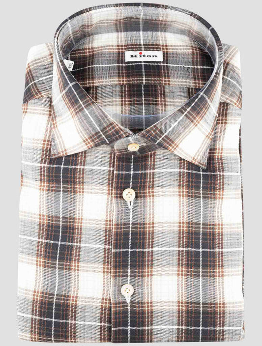 Kiton Gray Cotton Shirt