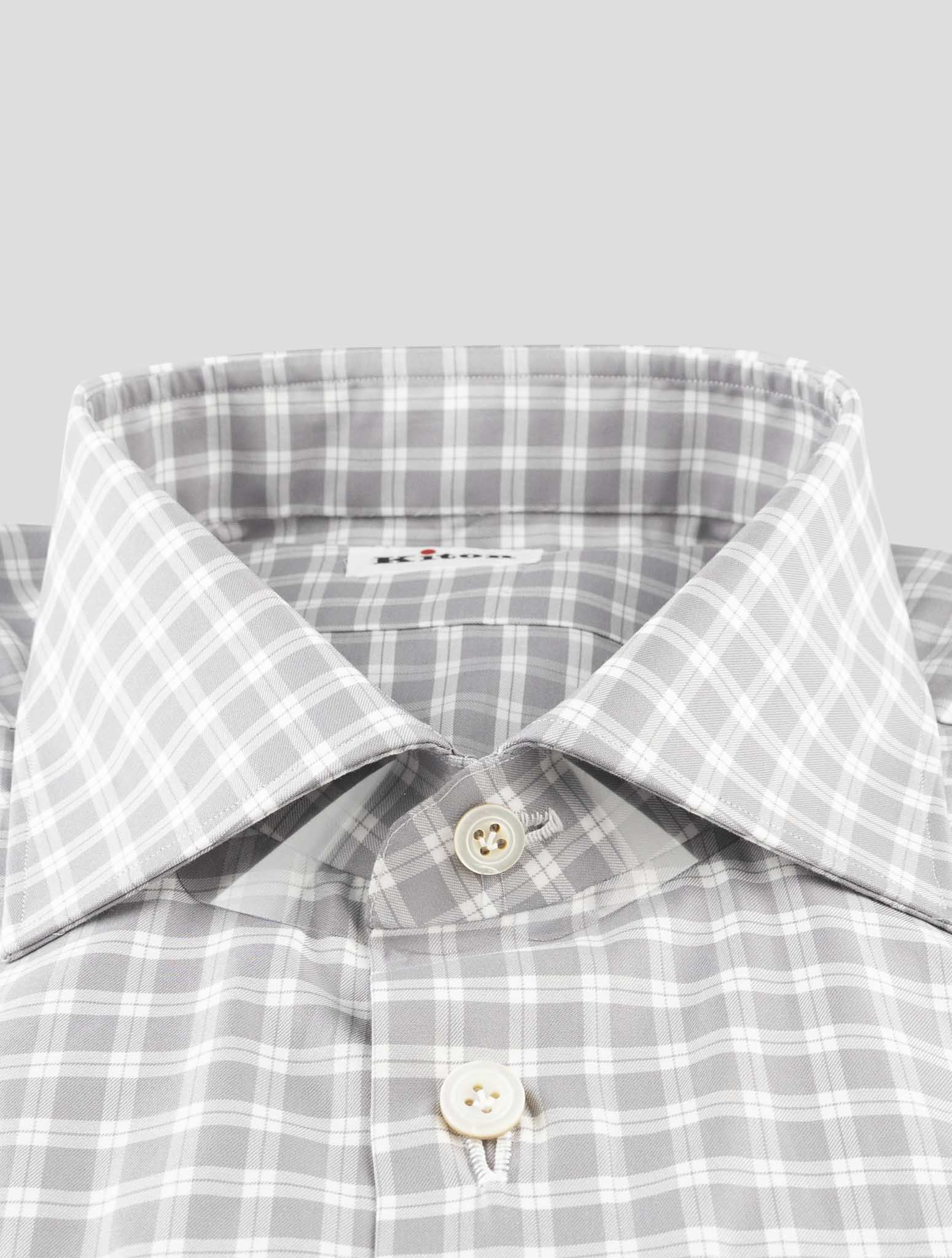 Kiton Gray Cotton Shirt