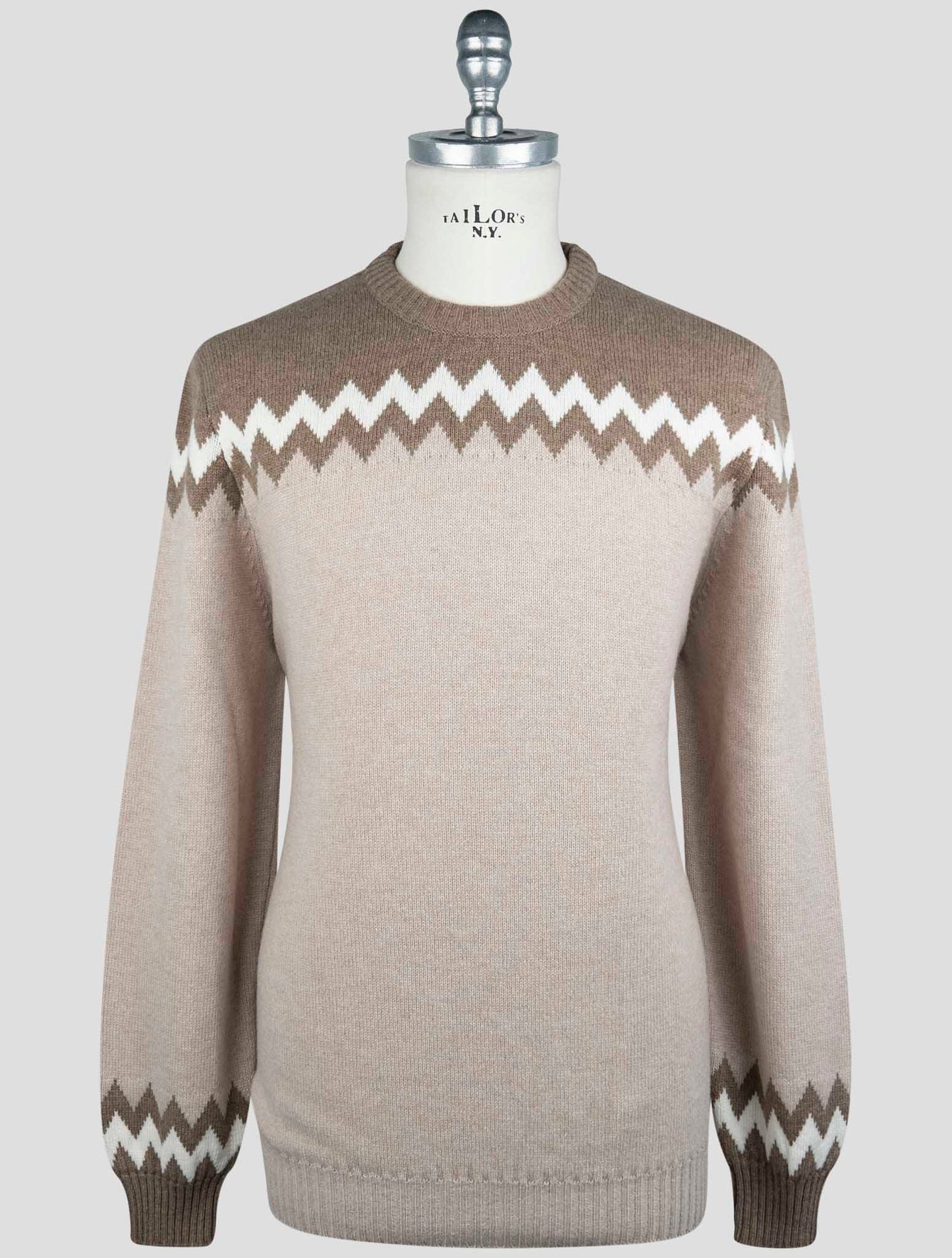 Kiton Brown Cashmere Sweater Crewneck