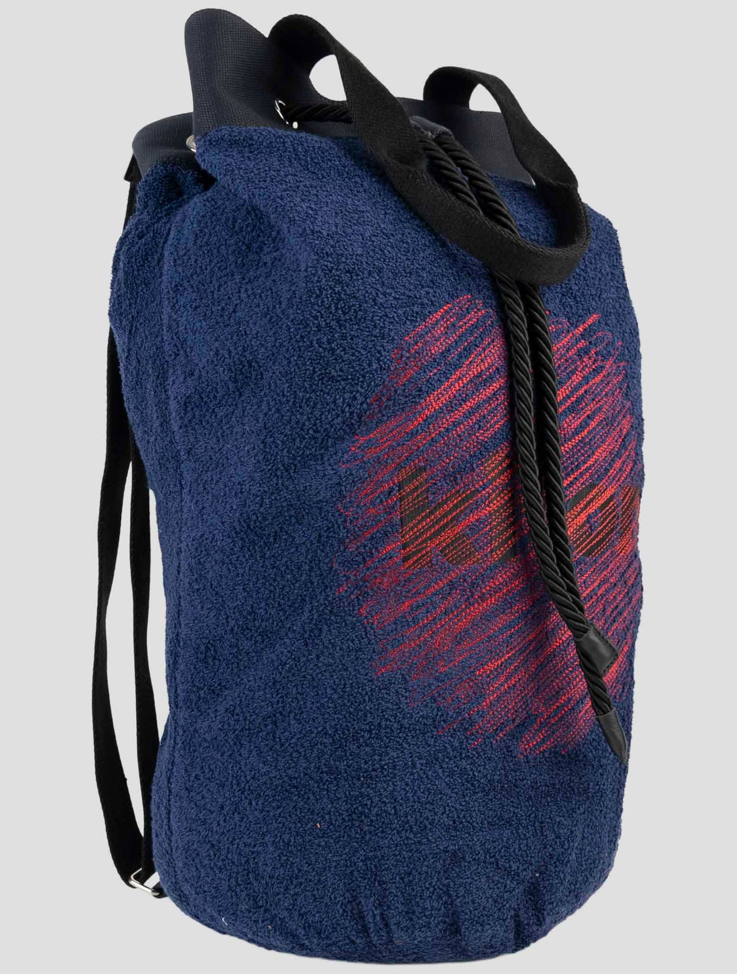 Kiton Blue Cotton Backpack