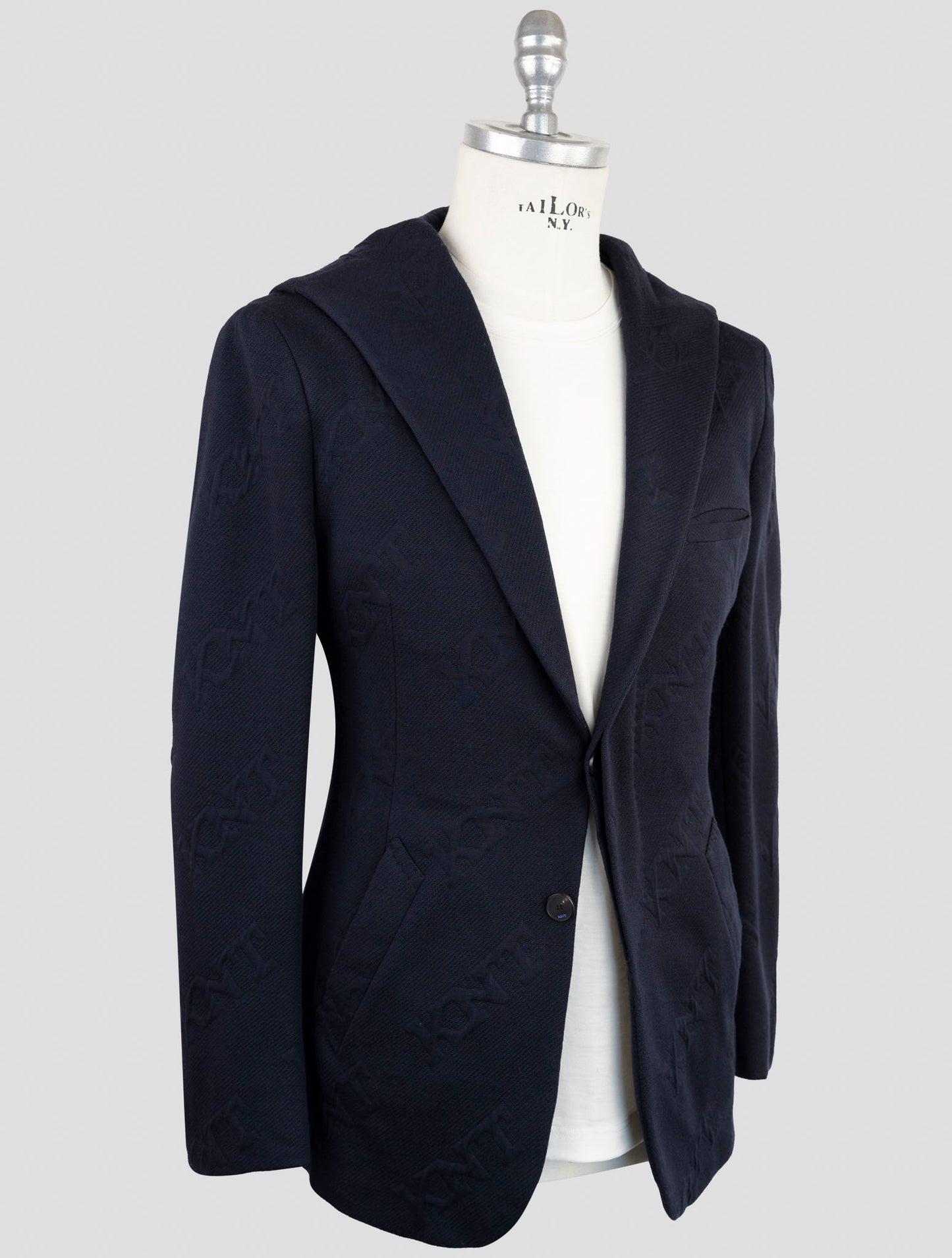 Kiton Knt Blue Virgin Wool Pa Blazer
