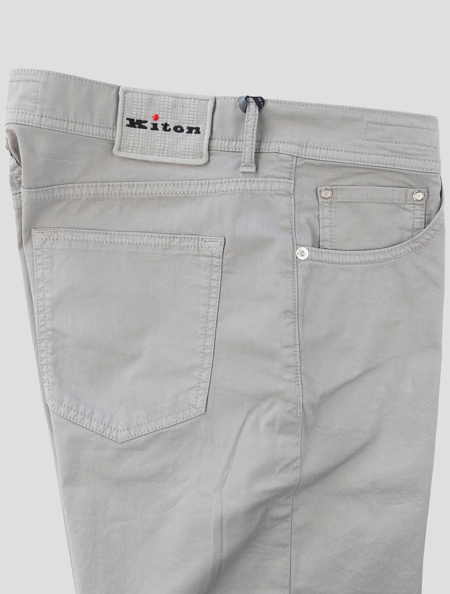 Kiton Gray Cotton Ea Jeans