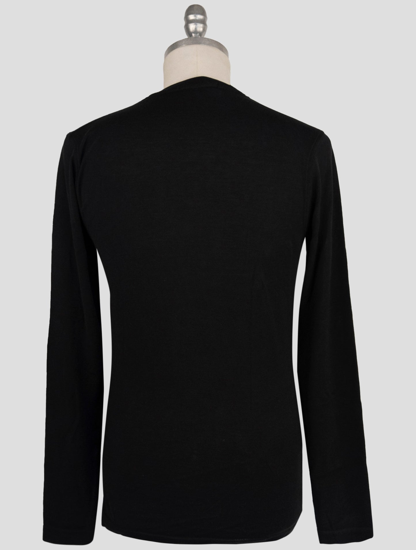 Kiton Knt Black Cotton Sweater Crewneck