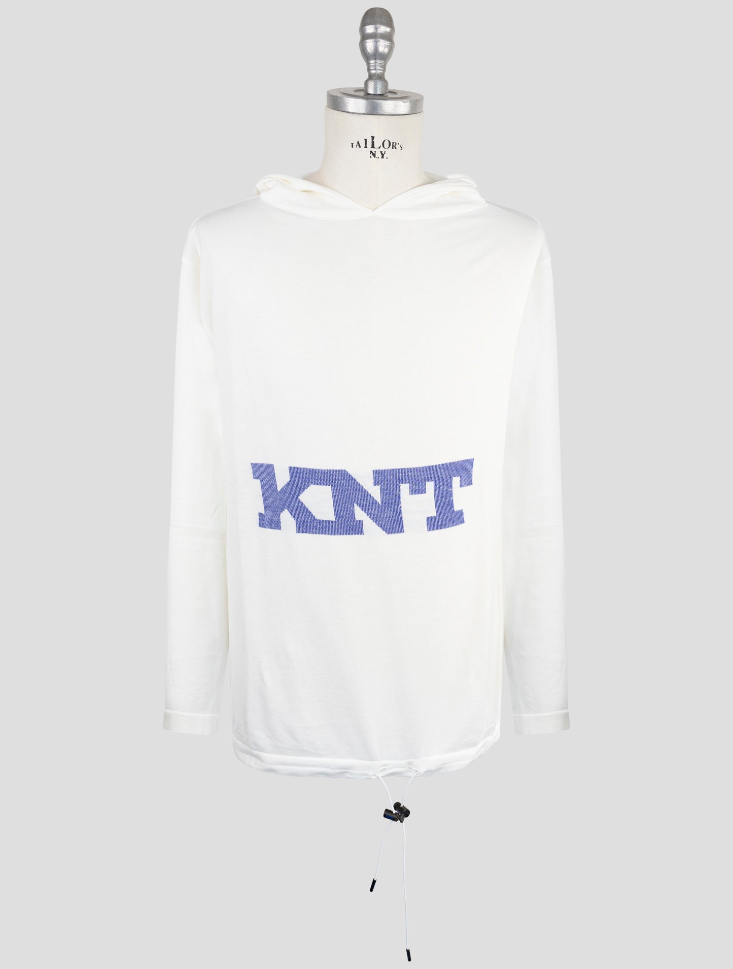 Kiton Knt White Cotton Sweater Hoodie