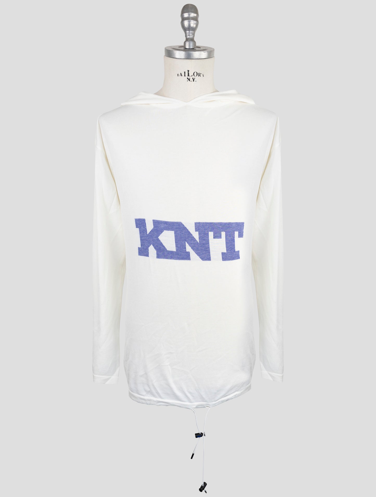 Kiton Knt White Cotton Sweater Hoodie