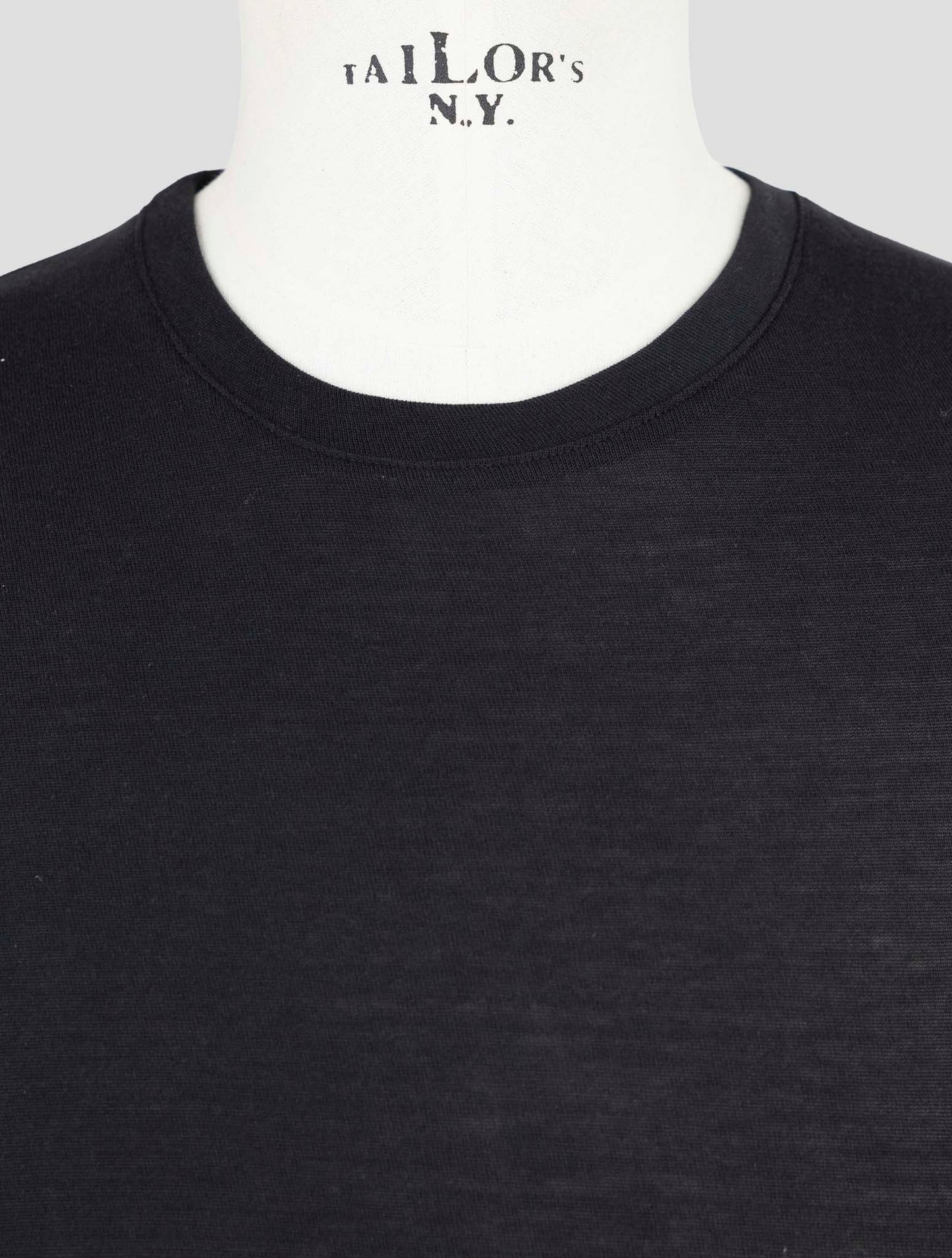 Kiton Knt Black Cotton Sweater Crewneck