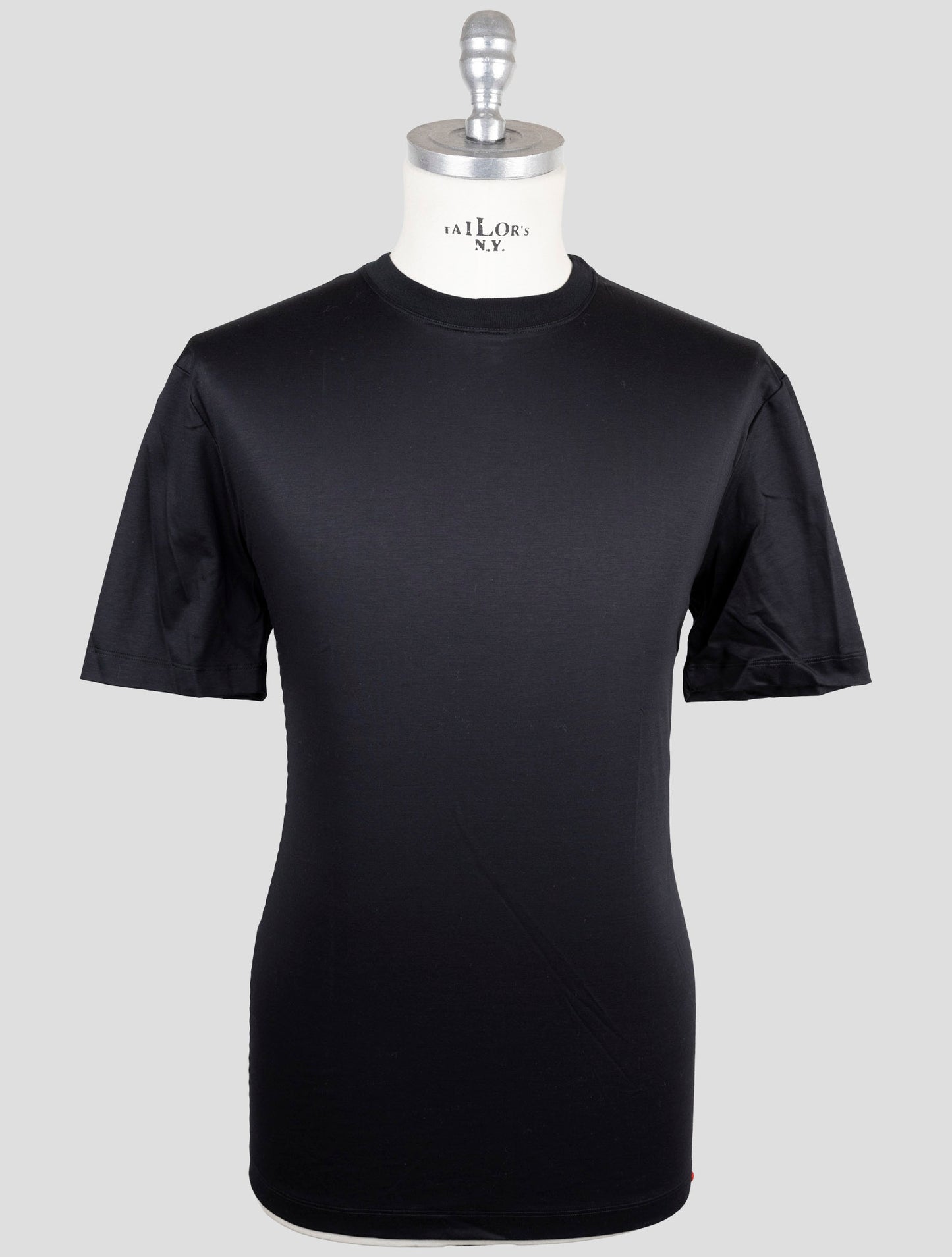 Kiton Black Cotton T-Shirt