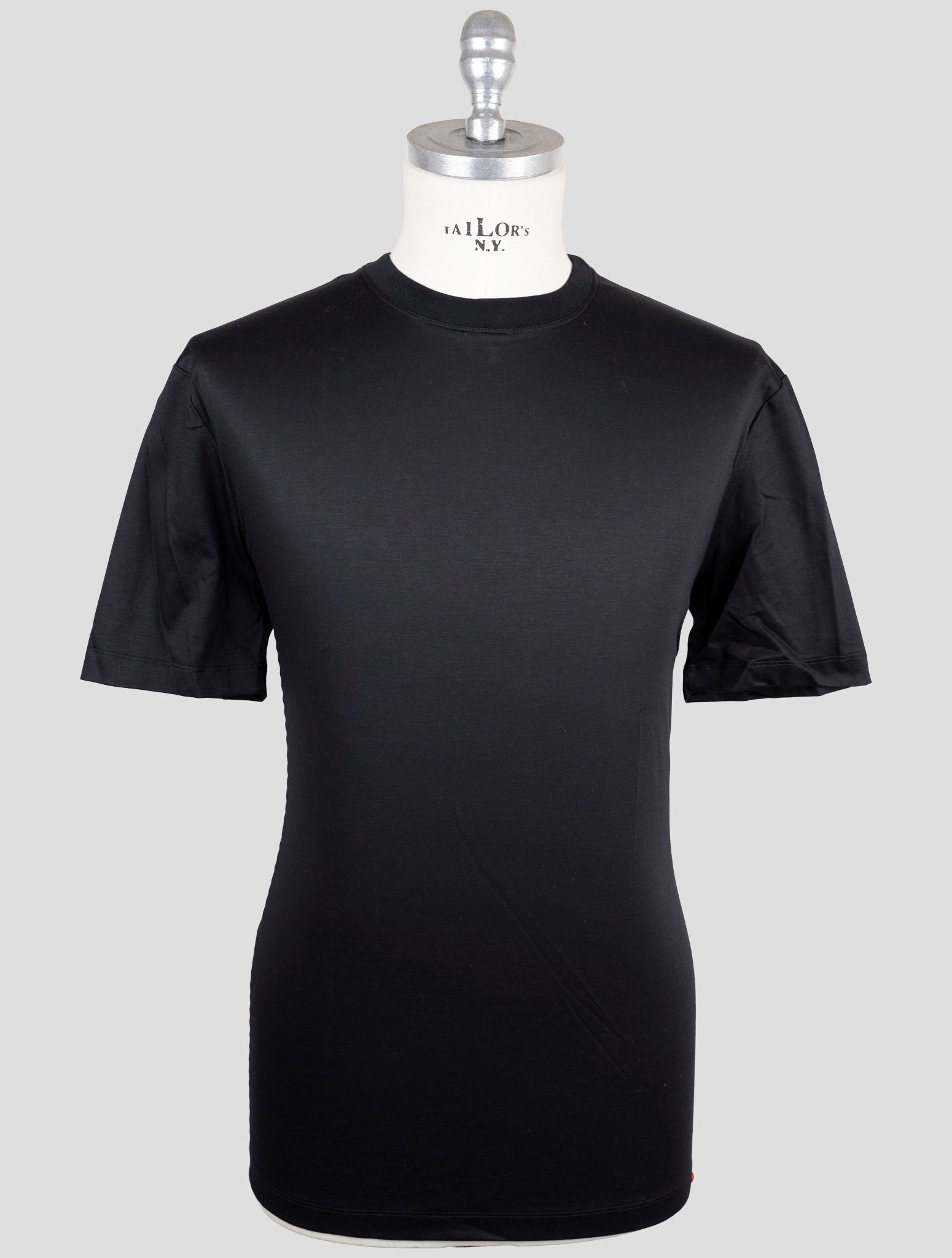 Kiton Black Cotton T-Shirt