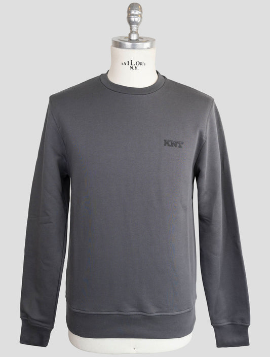 Kiton Knt Gray Cotton Sweater Crewneck