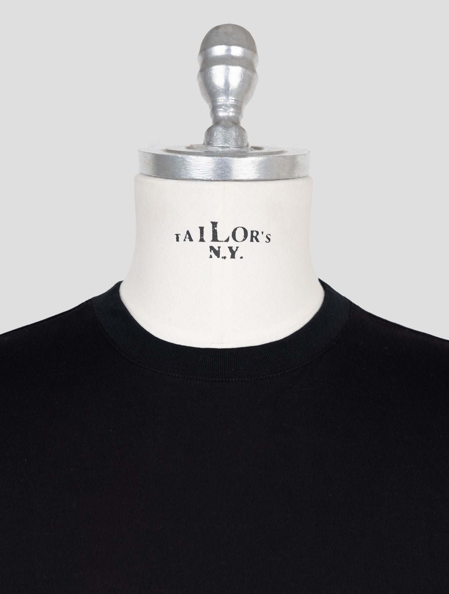 Kiton Knt Black Cotton T-Shirt