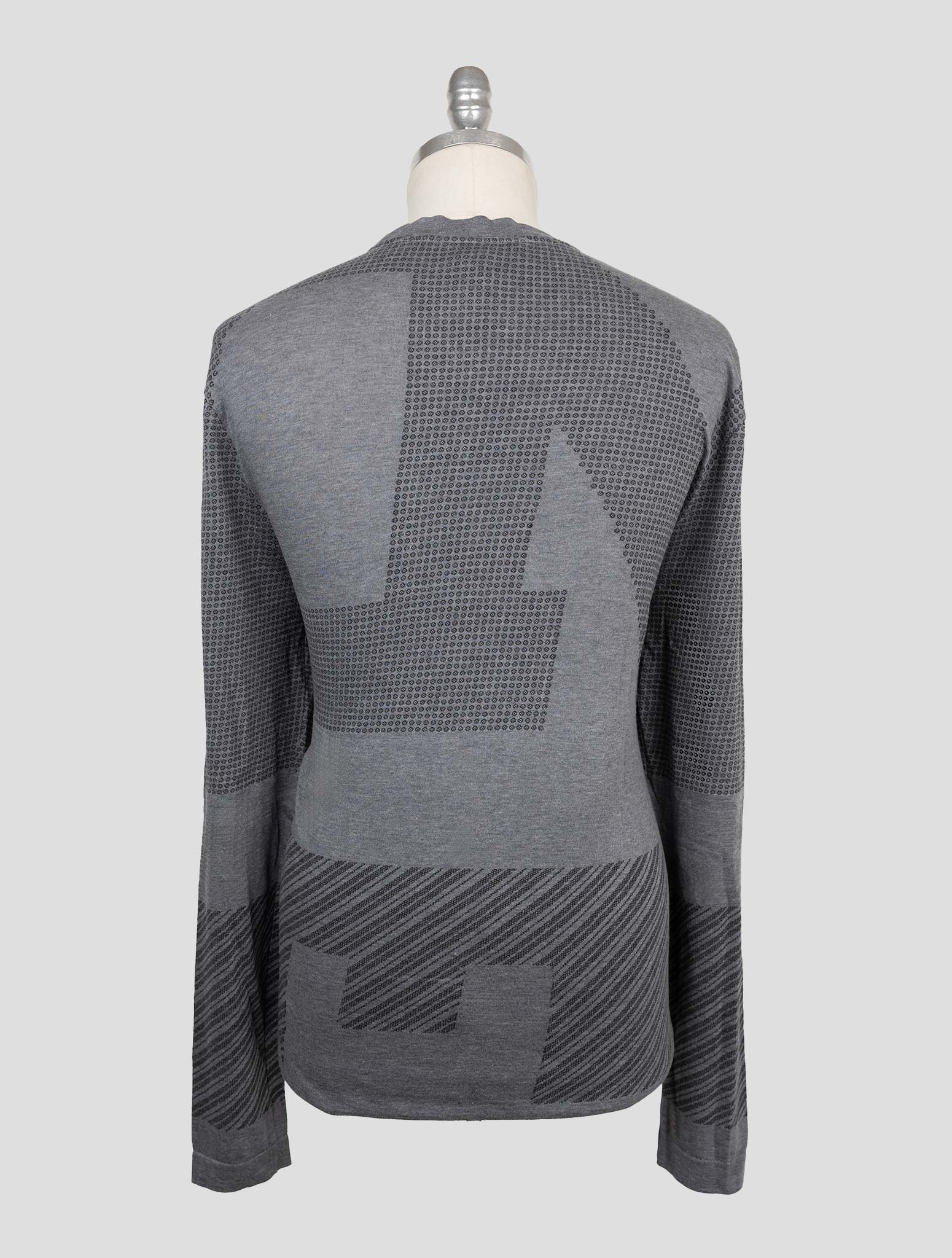 Kiton Knt Gray Cotton Sweater Crewneck