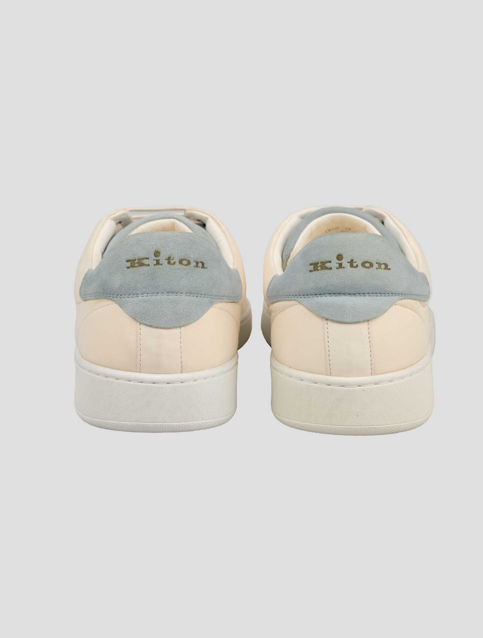 Kiton Beige Leather Sneakers