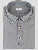 Kiton Gray Cotton Sweater Polo
