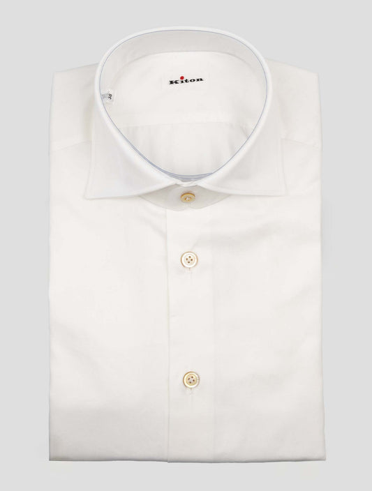 Kiton White Cotton Shirt