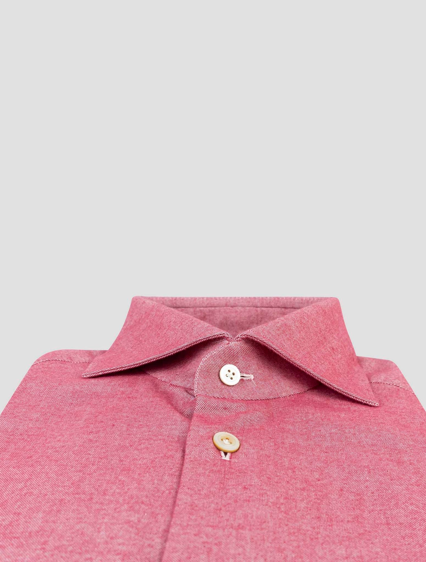 Kiton Red Cotton Cashmere Shirt