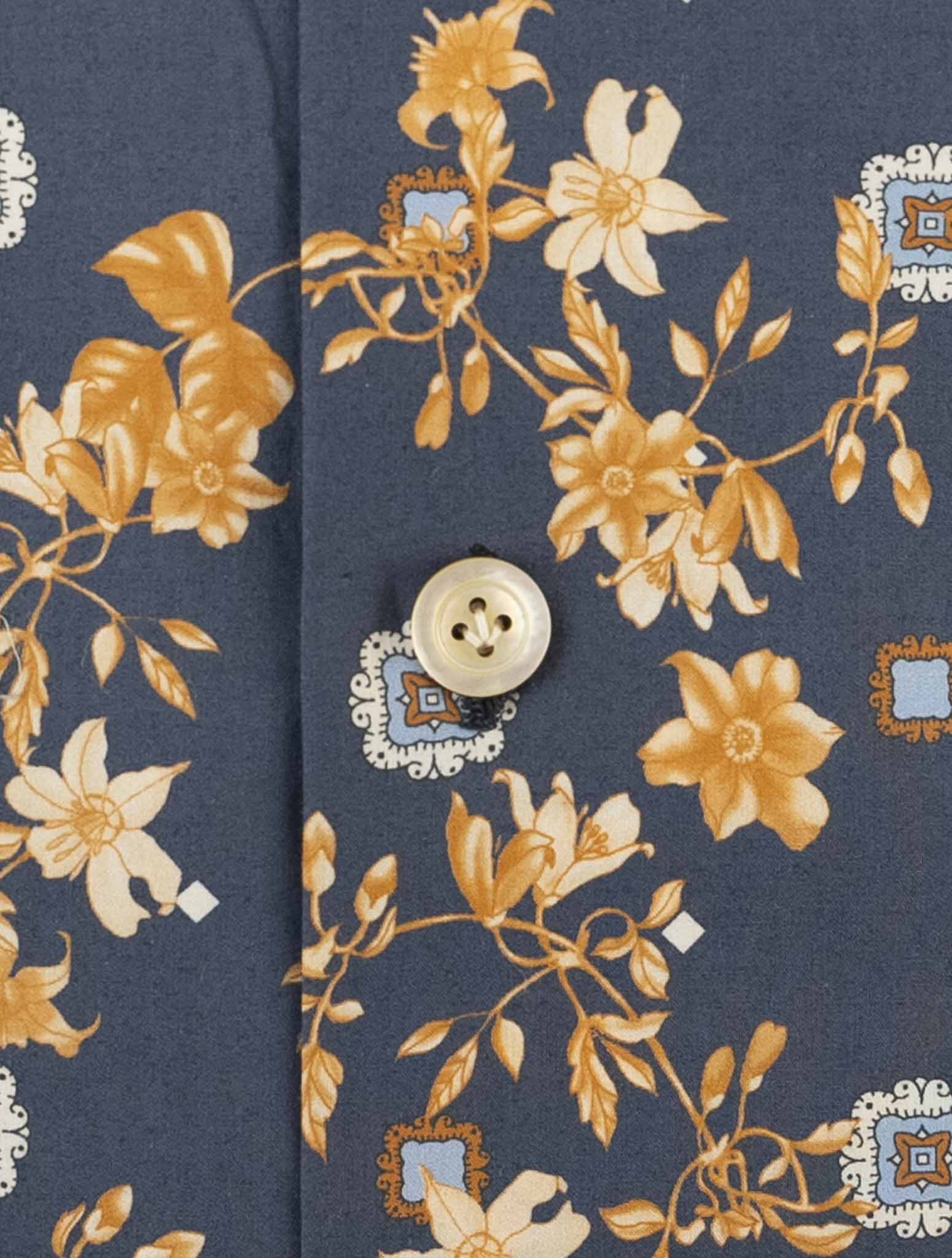 Kiton Blue Cotton Shirt