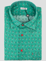 Kiton Green Cotton Shirt