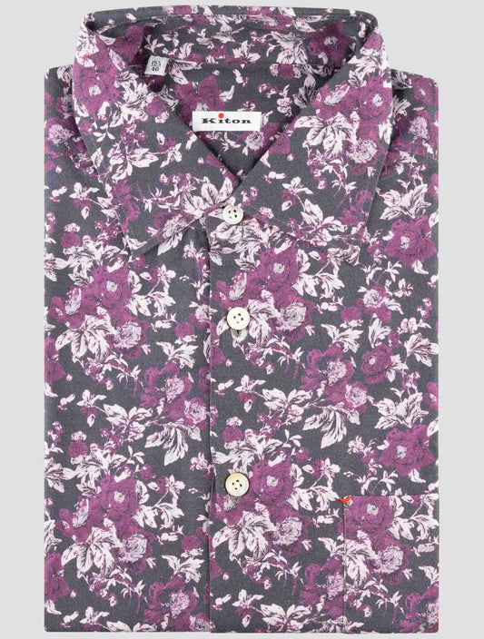 Kiton Multicolor Cotton Shirt