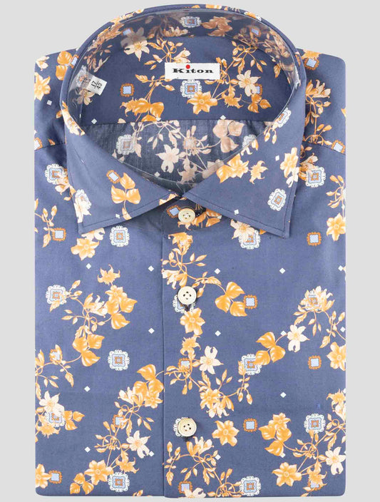 Kiton Multicolor Cotton Shirt