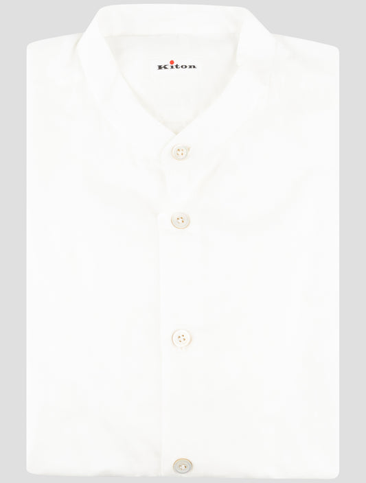 Kiton White Cotton Shirt